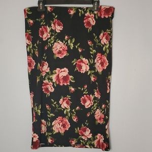Black flower skirt